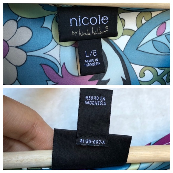 Nicole Miller Multicolored Paisley  Tunic Top - Picture 3 of 8